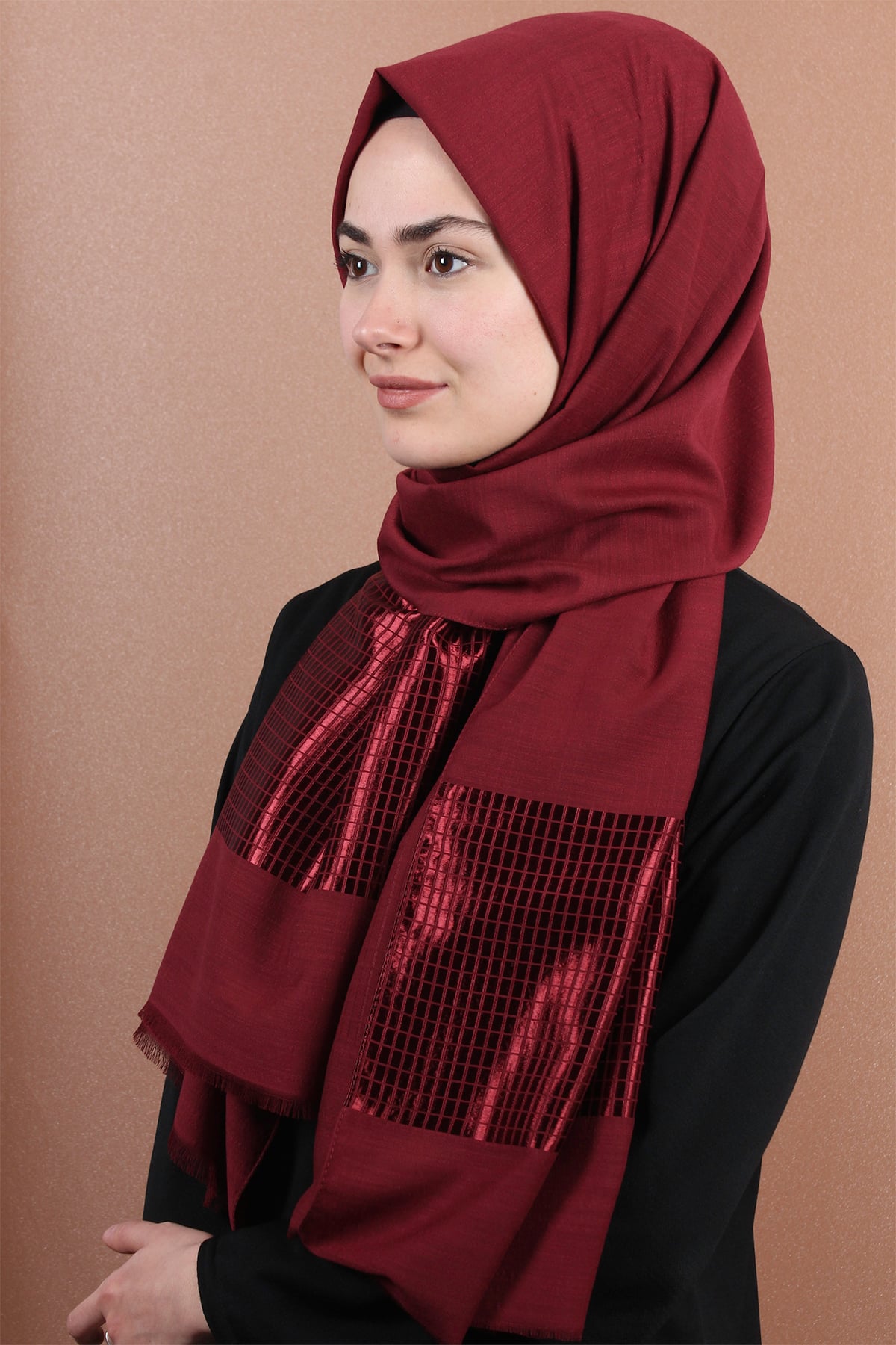 Elegance Şal 2802-18 Bordo