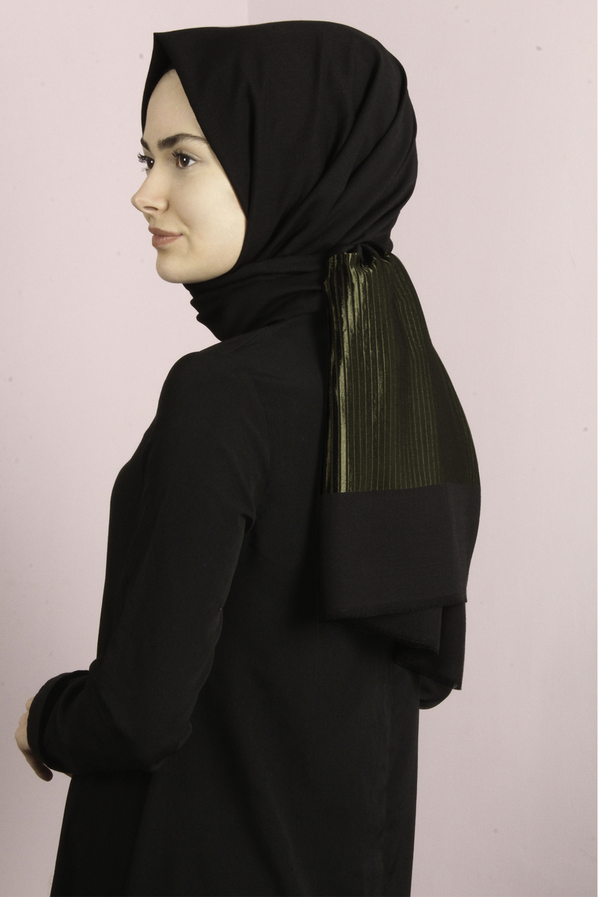 Elegance Şal 2802-2 Siyah-Haki