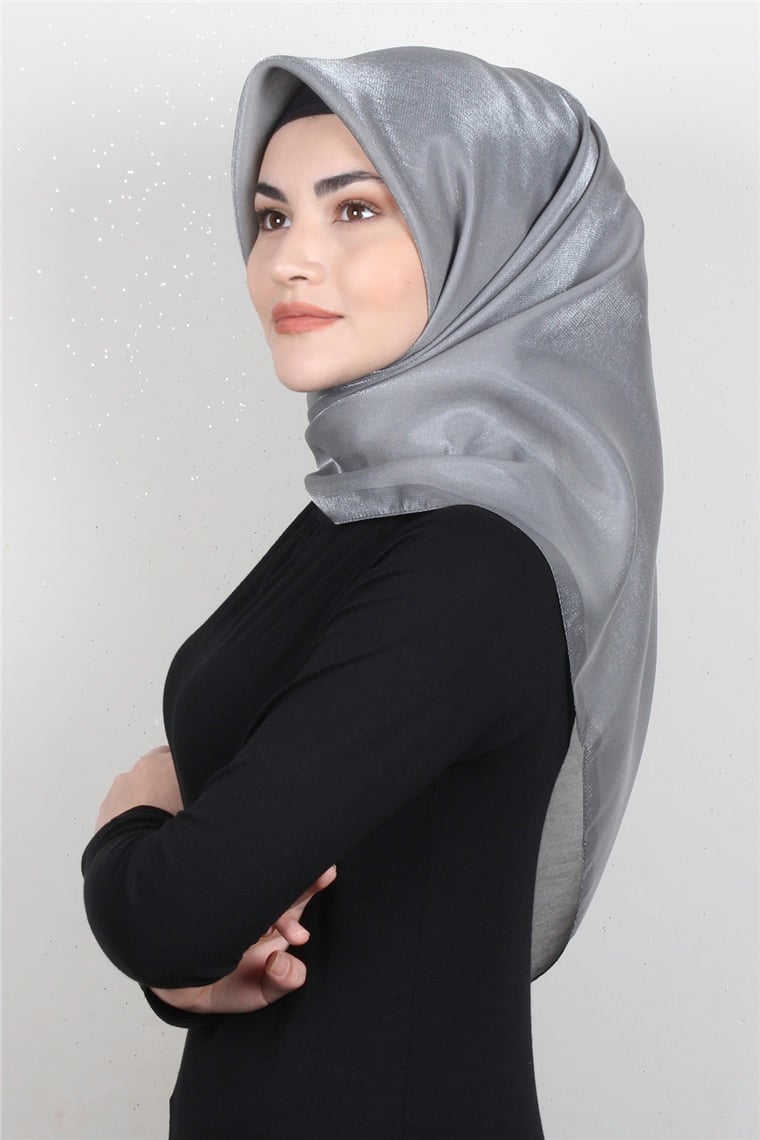 Elizya Simli Eşarp 3008-10 Gümüş