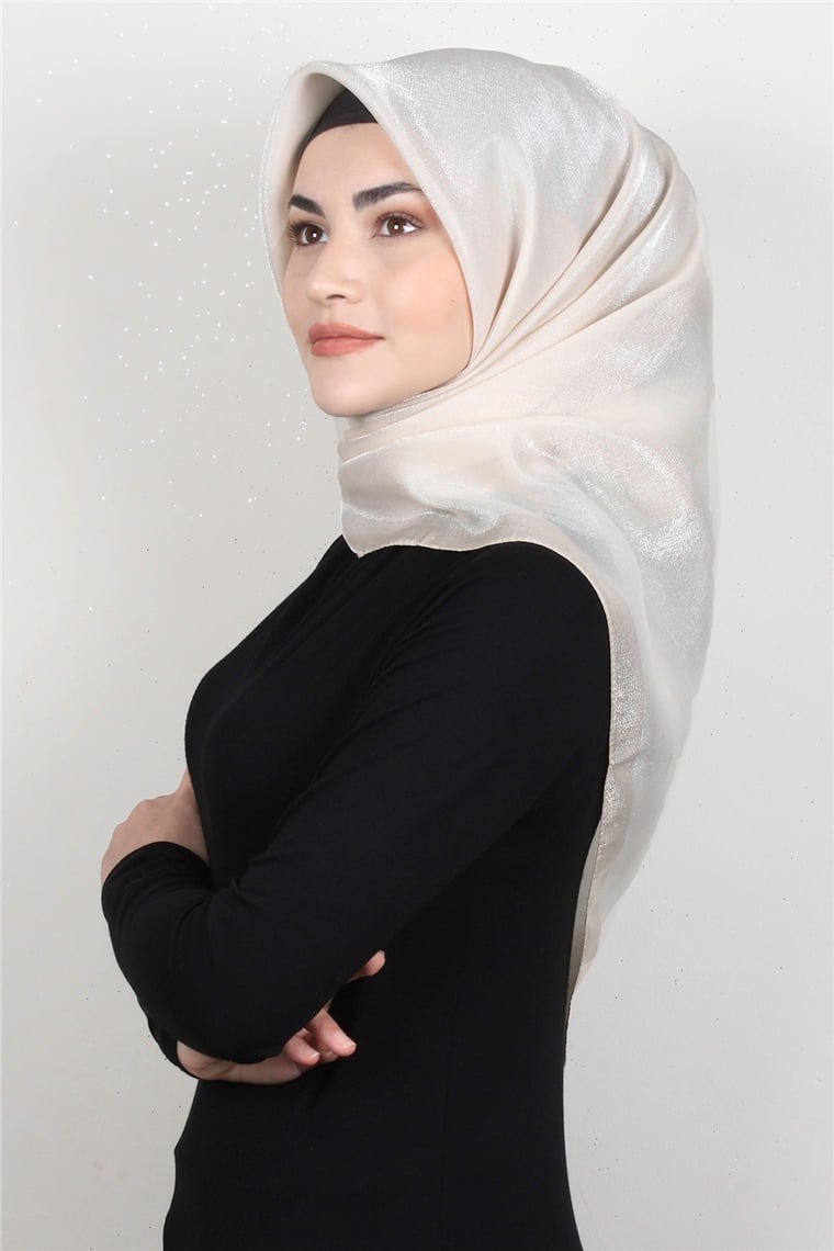 Elizya Simli Eşarp 3008-3 Krem