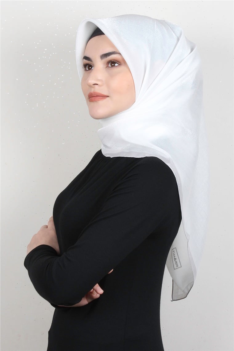 Elizya Simli Eşarp 3008-9 Ekru