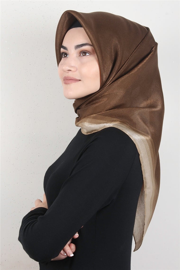 Elizya Simli Eşarp 3009-29 Karamel