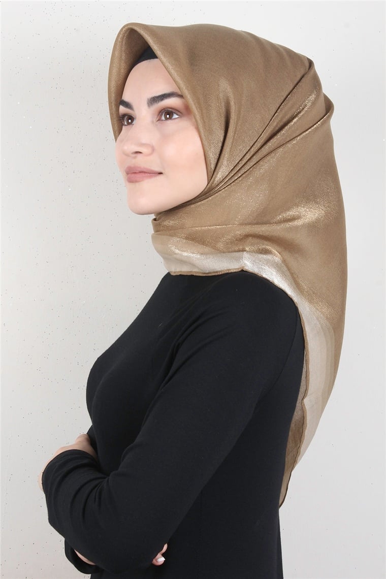 Elizya Simli Eşarp 3009-35 Sütlü Kahve