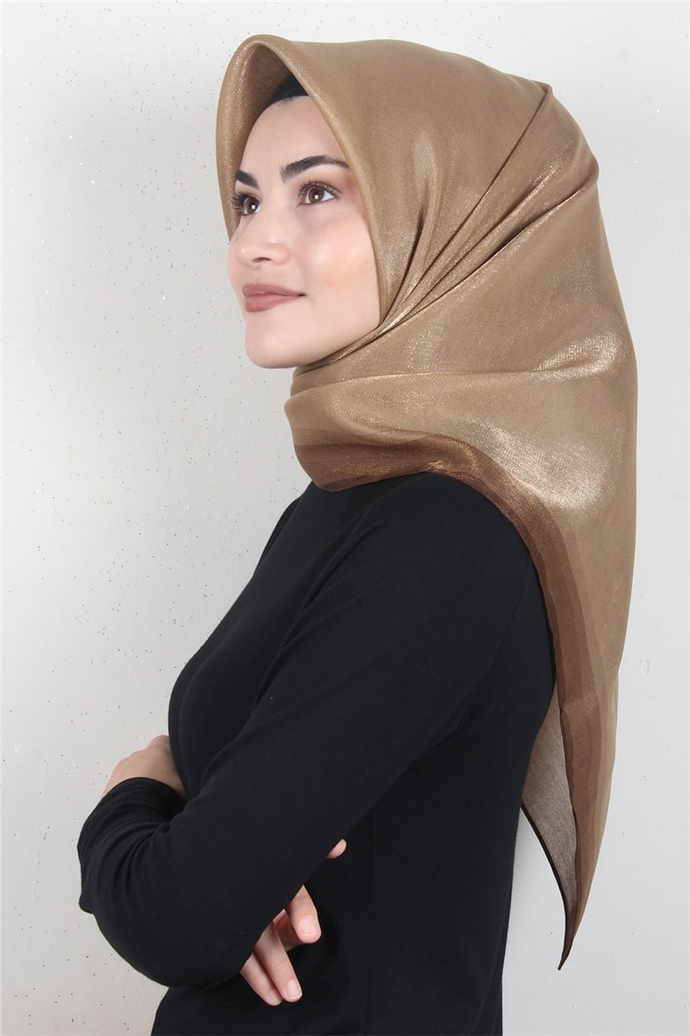 Elizya Simli Eşarp 3009-44 Karamel