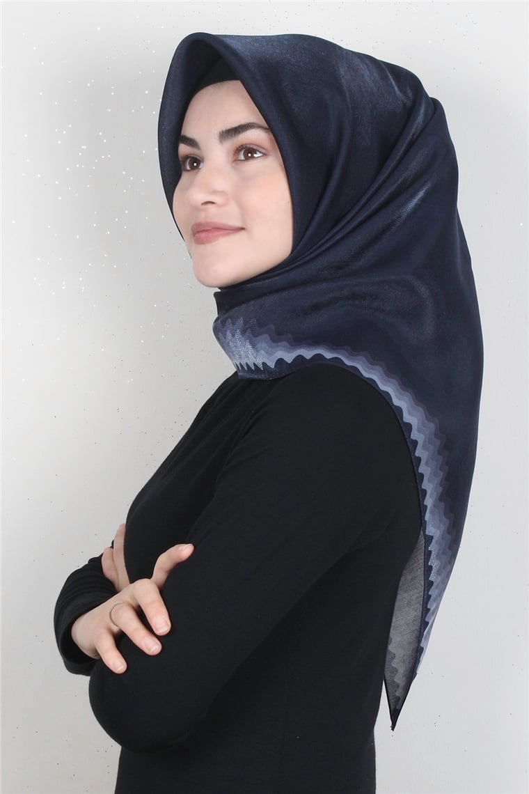 Elizya Simli Eşarp 4008-6 Lacivert