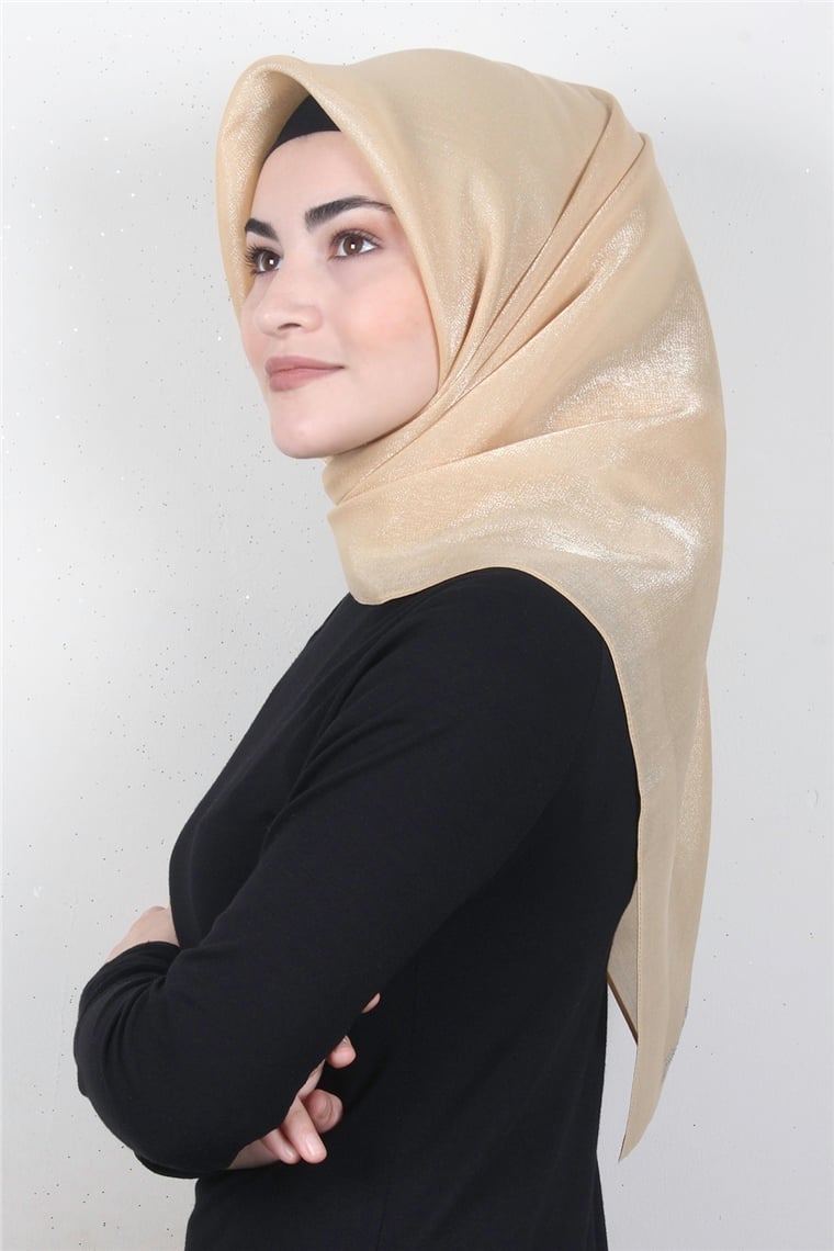 Elizya Simli Eşarp 4009-4 Gold