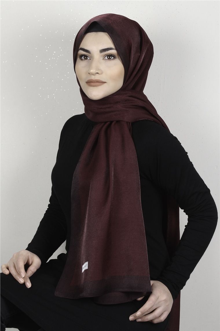 Elizya Simli Şal 4000-16 Bordo