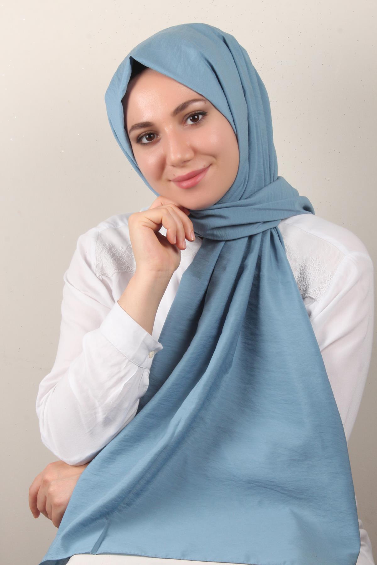 Eşarppark Yaz Serinliği Şal 2752-30 Açık Mavi