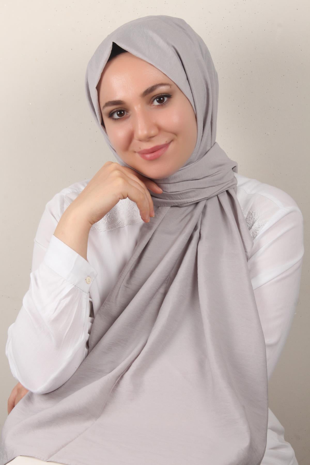 Eşarppark Yaz Serinliği Şal 2752-59 Gümüş