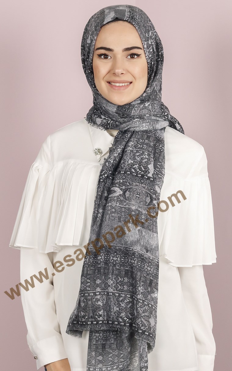 Etnik Desen Fileli Şal 1225-20