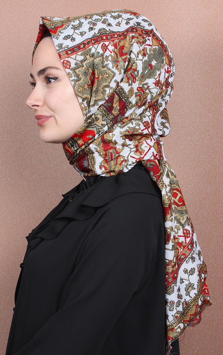 Etnik Desen Fileli Şal 1225-24