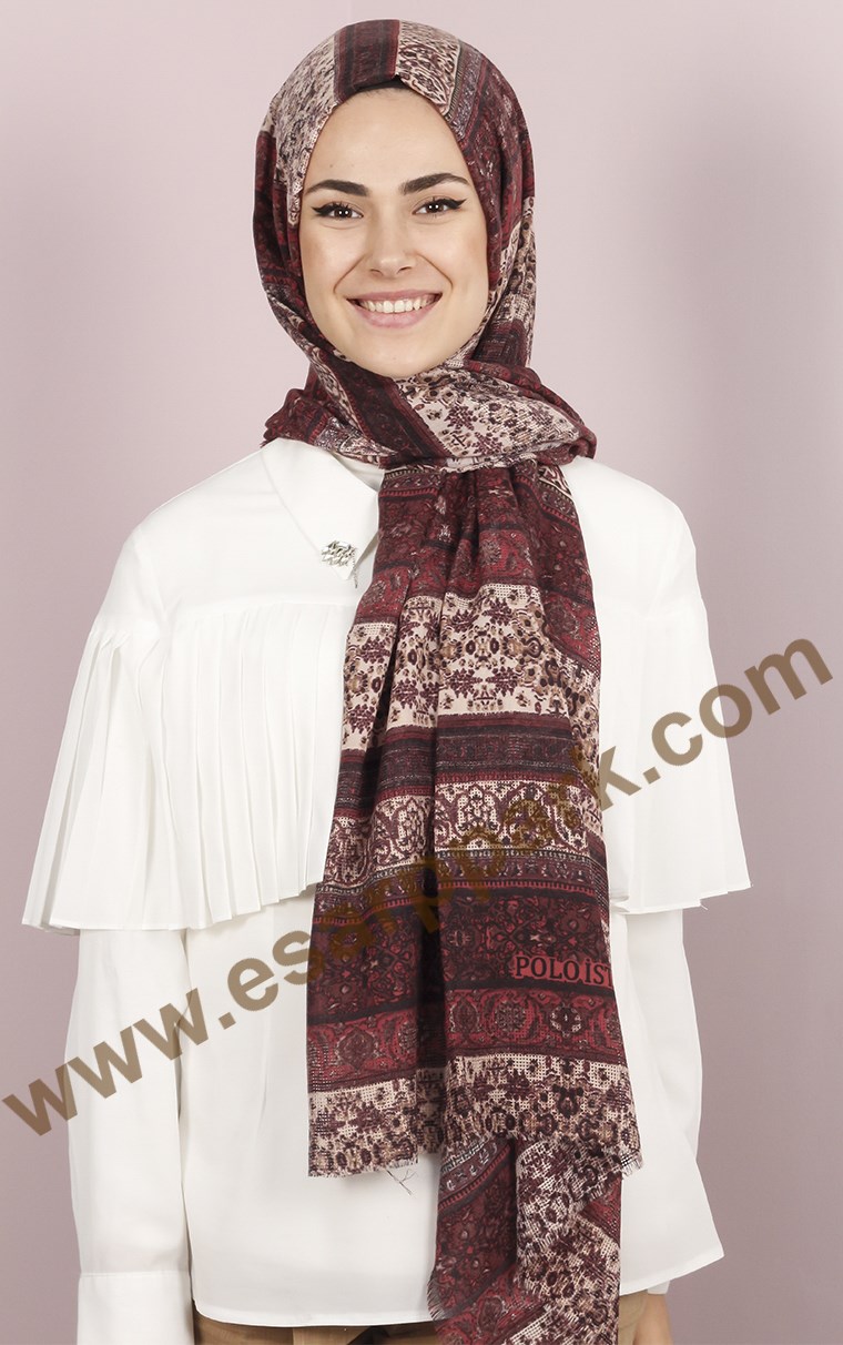 Etnik Desen Fileli Şal 1225-30