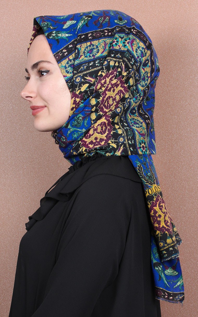 Etnik Desen Fileli Şal 1225-49