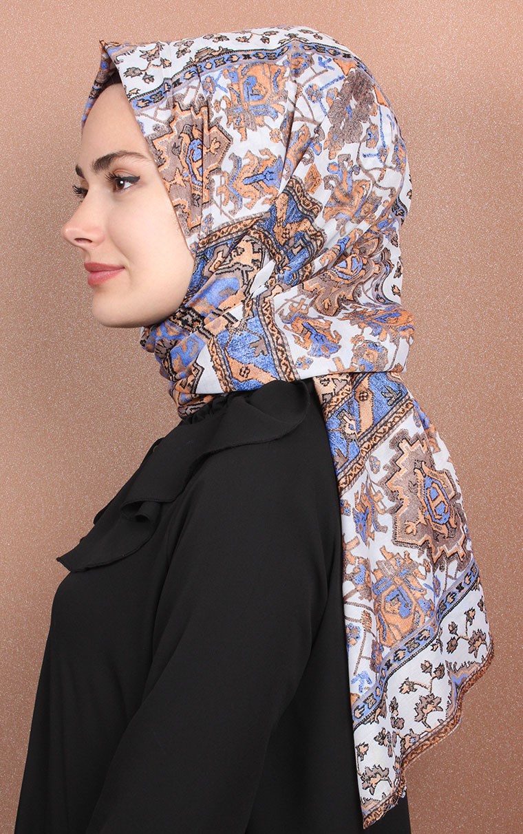 Etnik Desen Fileli Şal 1225-60