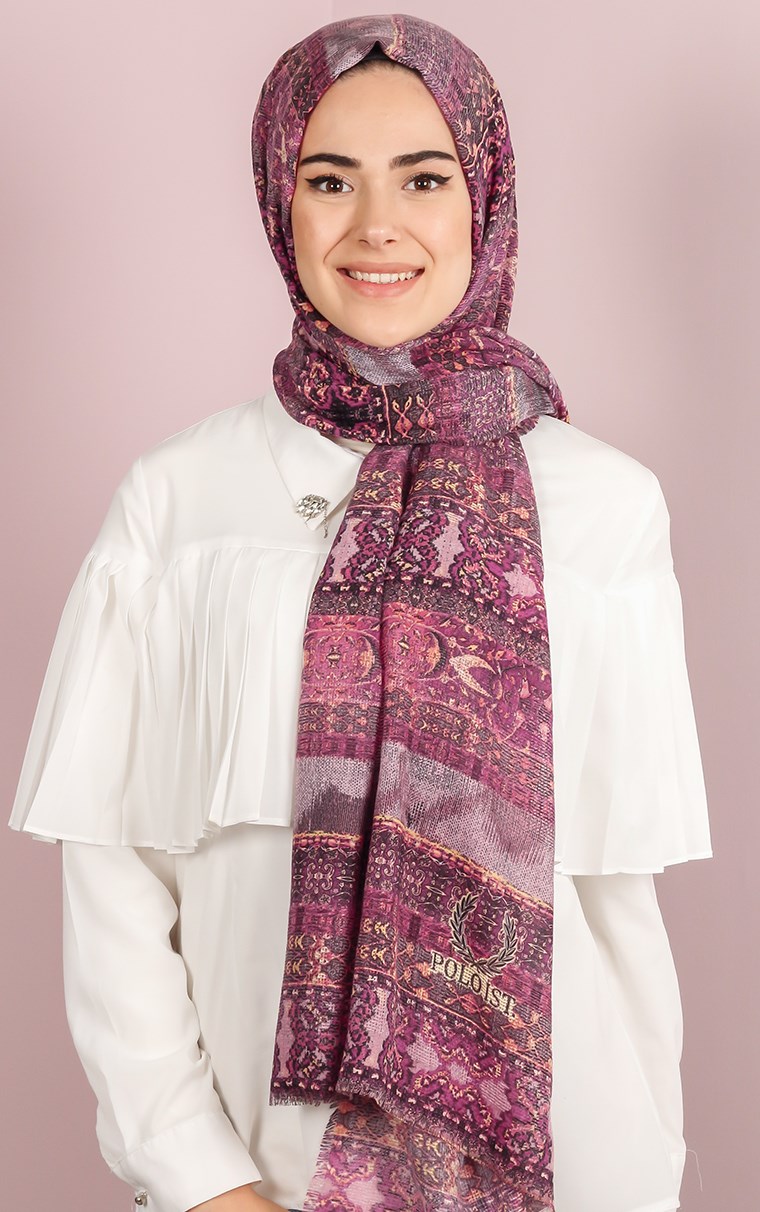 Etnik Desen Fileli Şal 1225-9