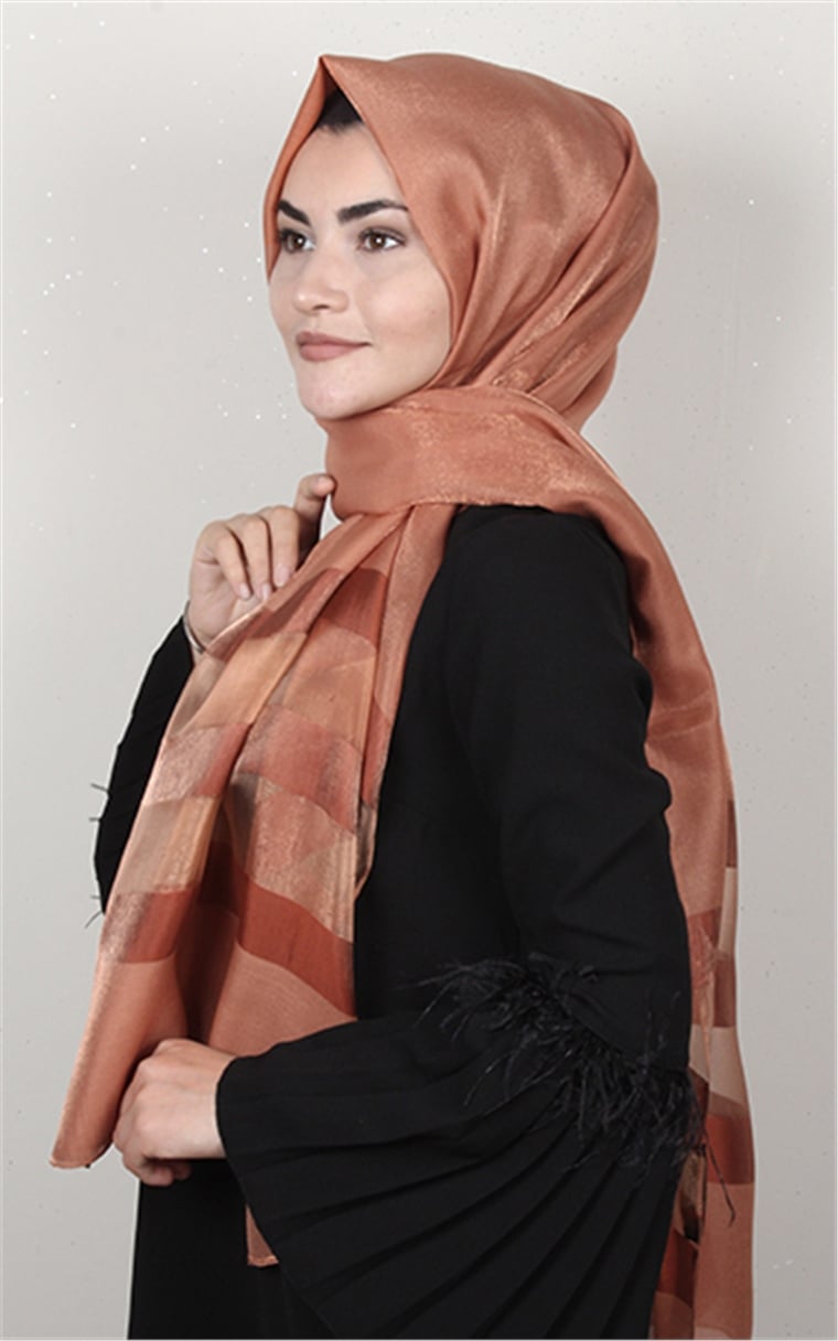 Exclusive Şal 3073-3 Şeftali