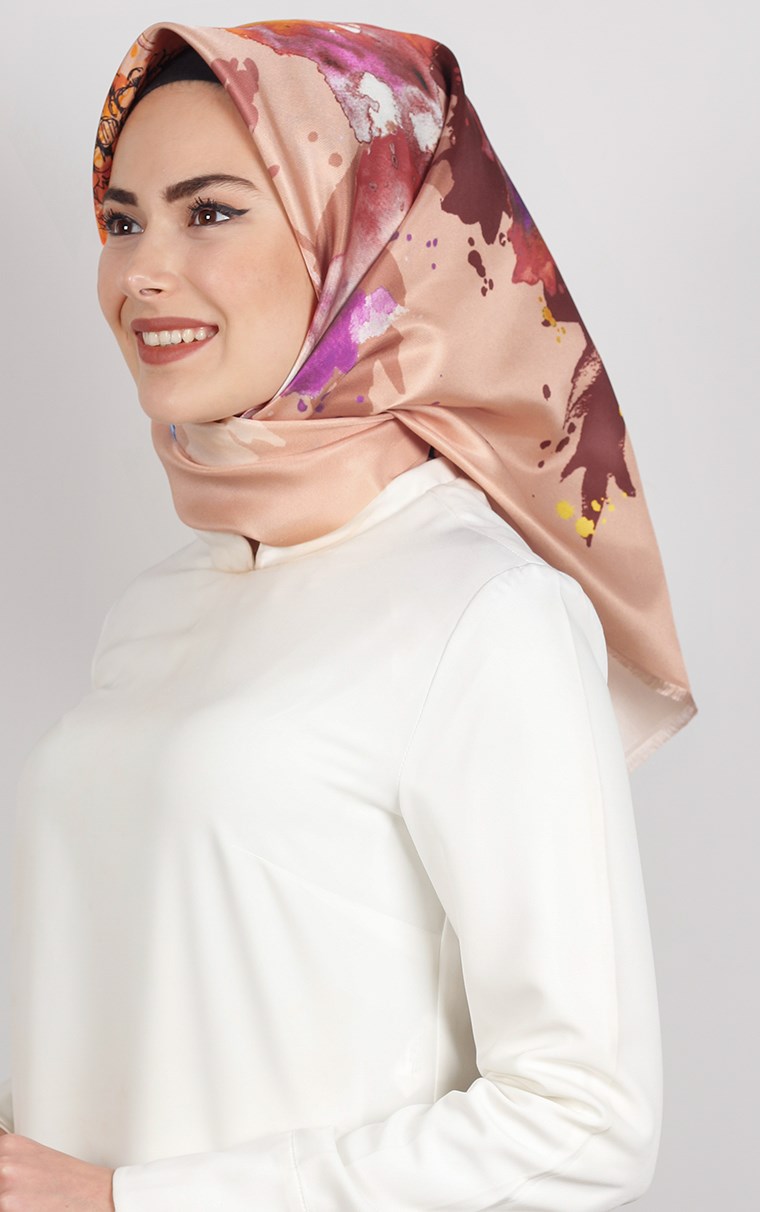 Piramit Tafta Dijital Eşarp 1921-8