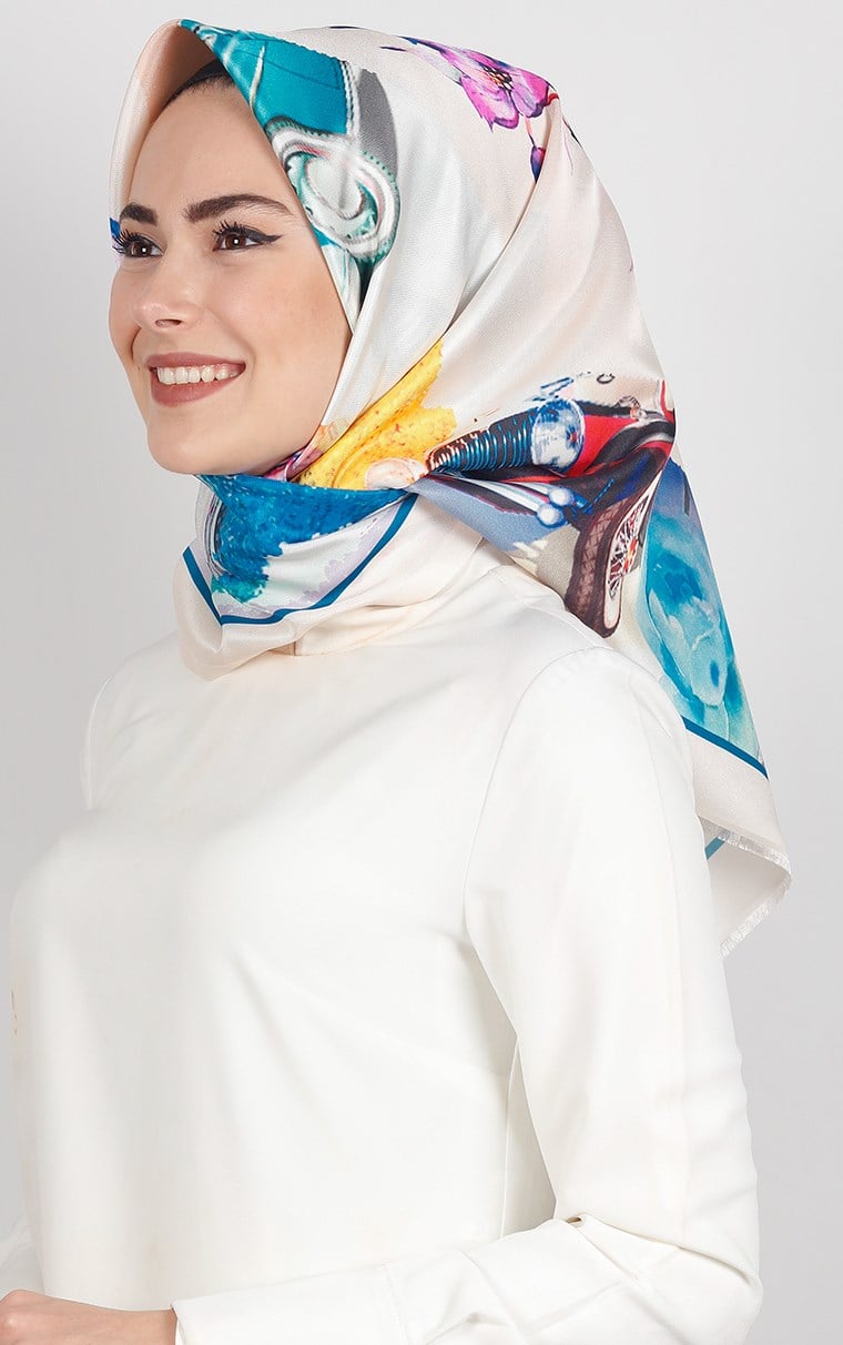 Piramit Tafta Dijital Eşarp 1922-5