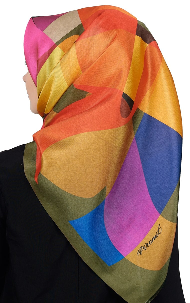 Piramit Tafta Dijital Eşarp 1917-6