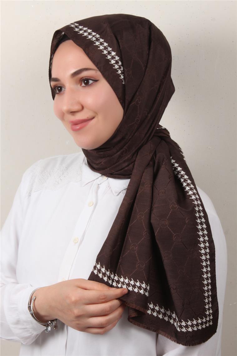 Fashion İpeksi Şal 2882-16 Kahverengi
