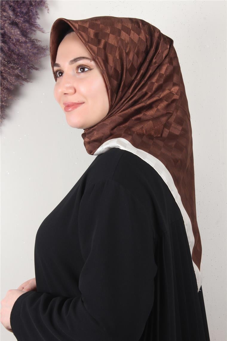Fashion Monogram Eşarp 8090-13 Çikolata Kahve