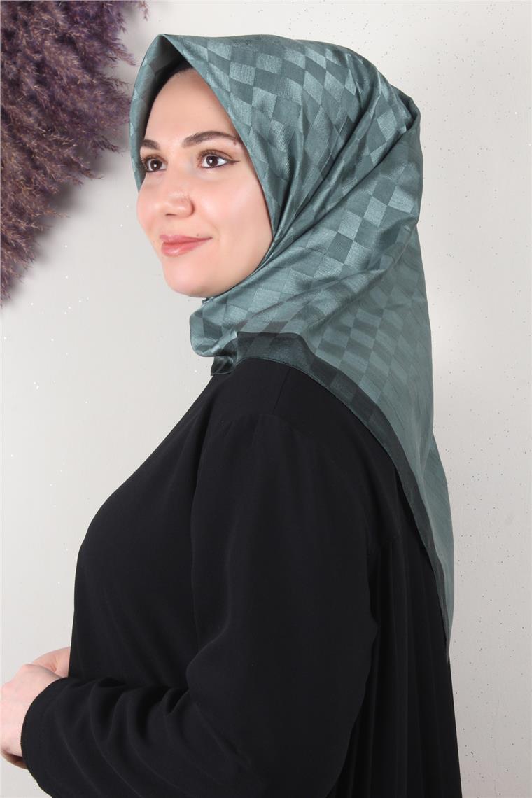 Fashion Monogram Eşarp 8090-14 Cam Göbeği