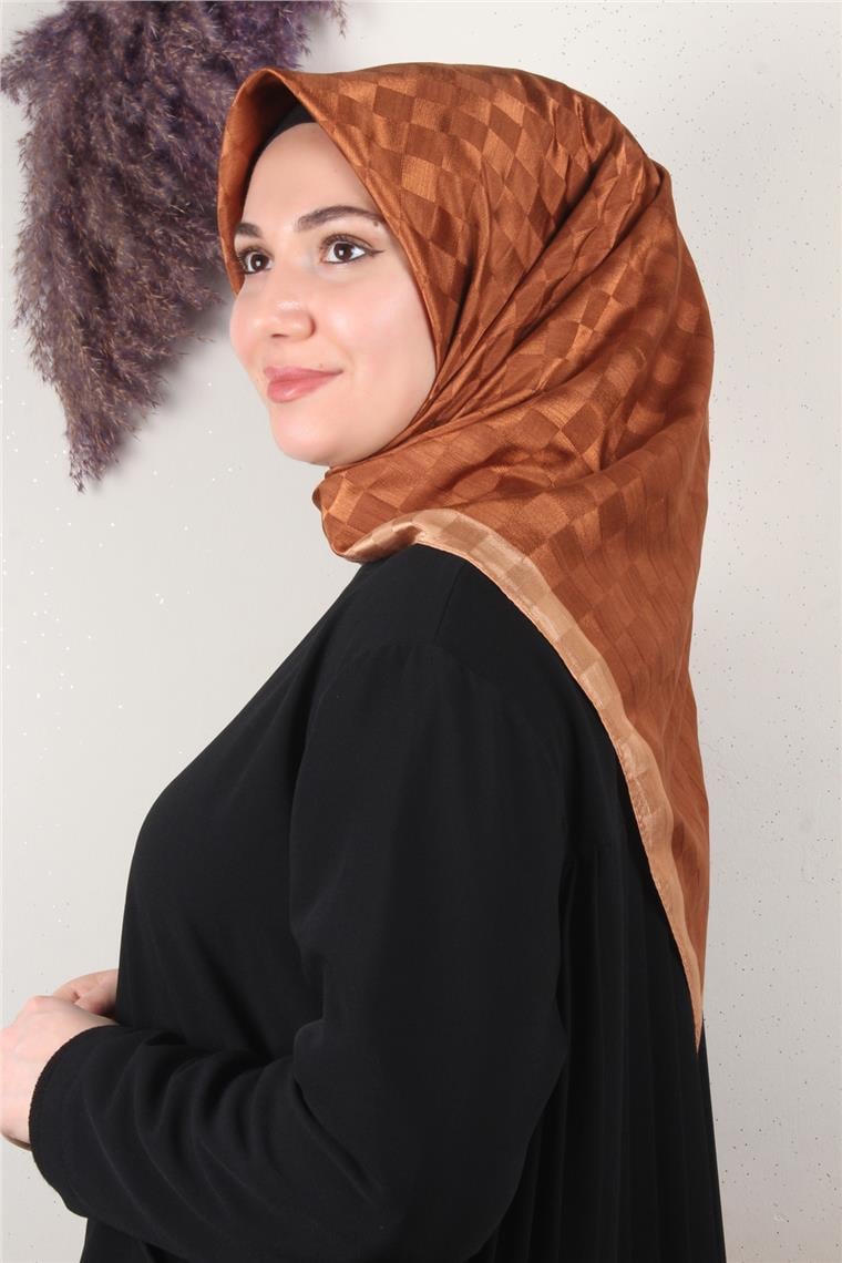 Fashion Monogram Eşarp 8090-21 Kiremit