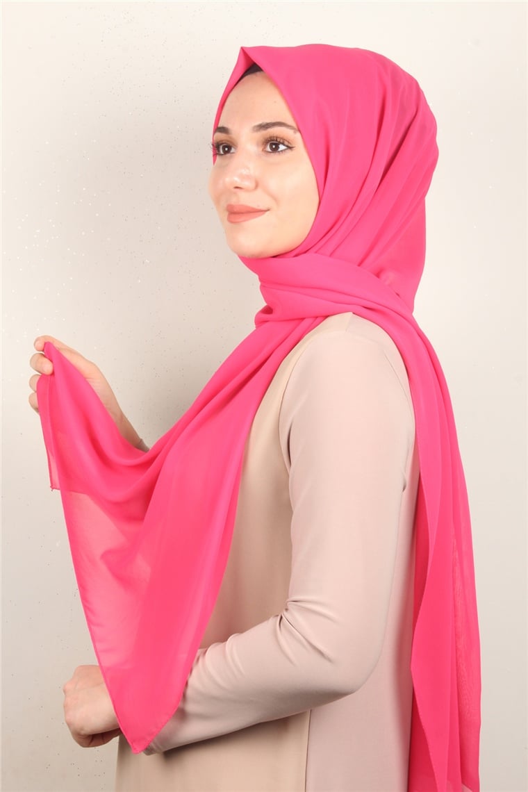 Fiesta Düz Krep Şal 2742-5 Şeker Pembe