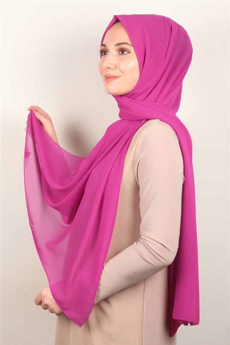 Fiesta Düz Krep Şal 2742-61 Şeker Pembe