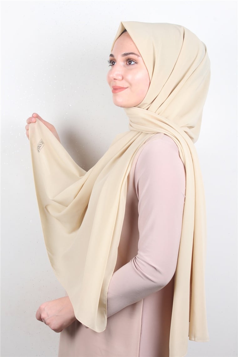 Fiesta Düz Krep Şal 2742-63 Bej