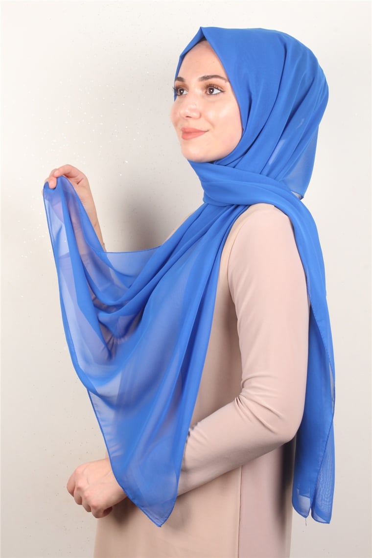 Fiesta Düz Krep Şal 2742-65 Koyu Mavi