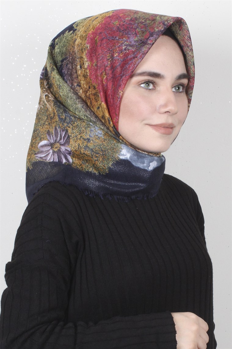 Fileli Coton Eşarp 1670-10