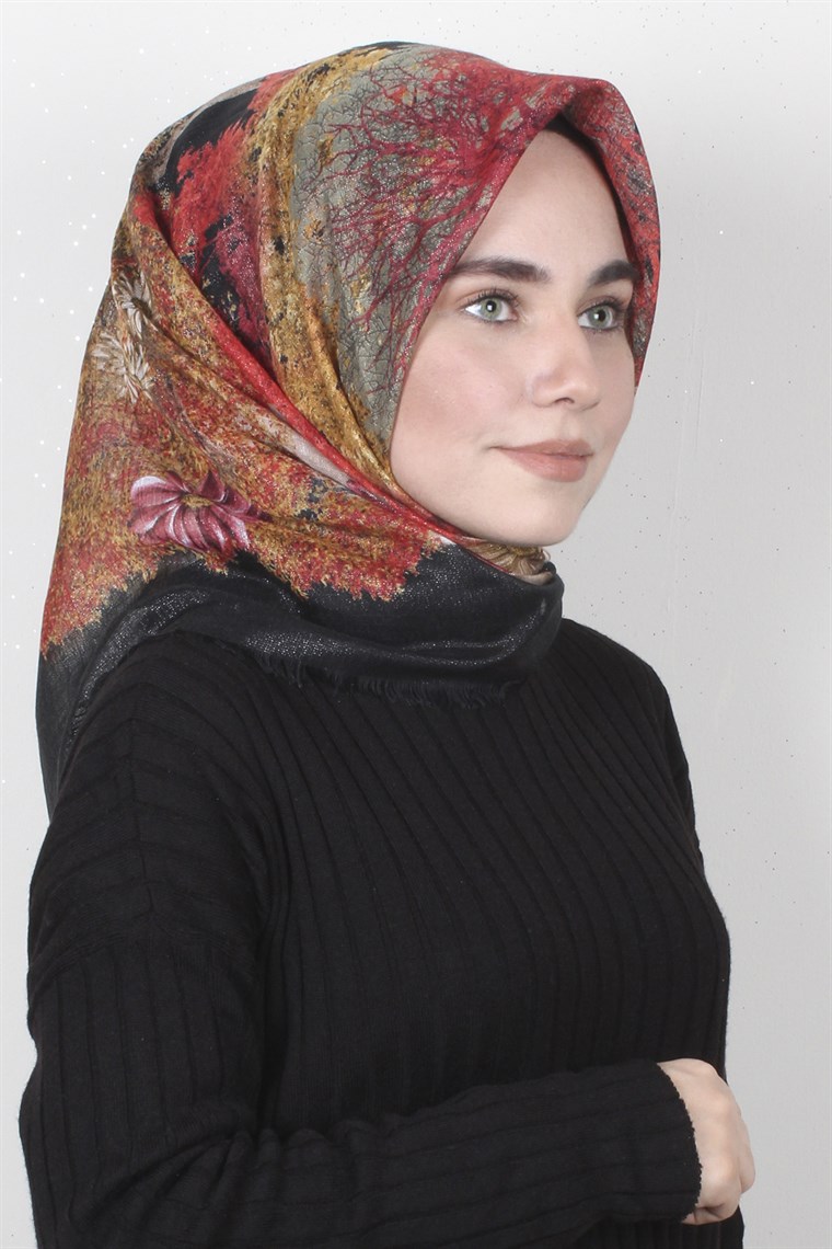 Fileli Coton Eşarp 1670-13