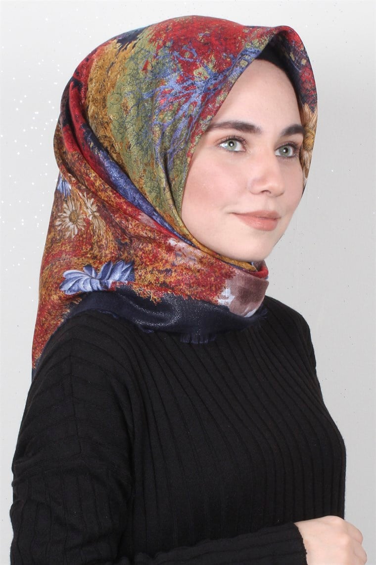 Fileli Coton Eşarp 1670-14