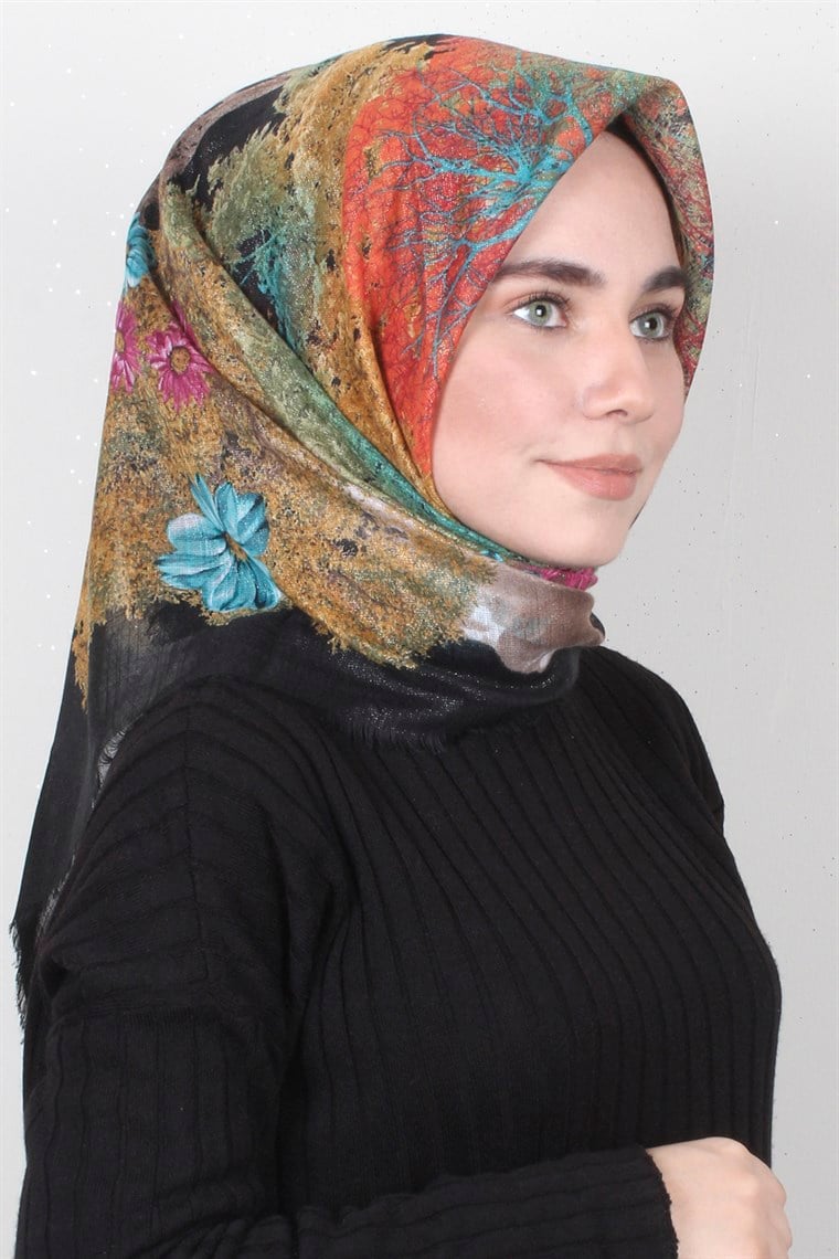 Fileli Coton Eşarp 1670-4