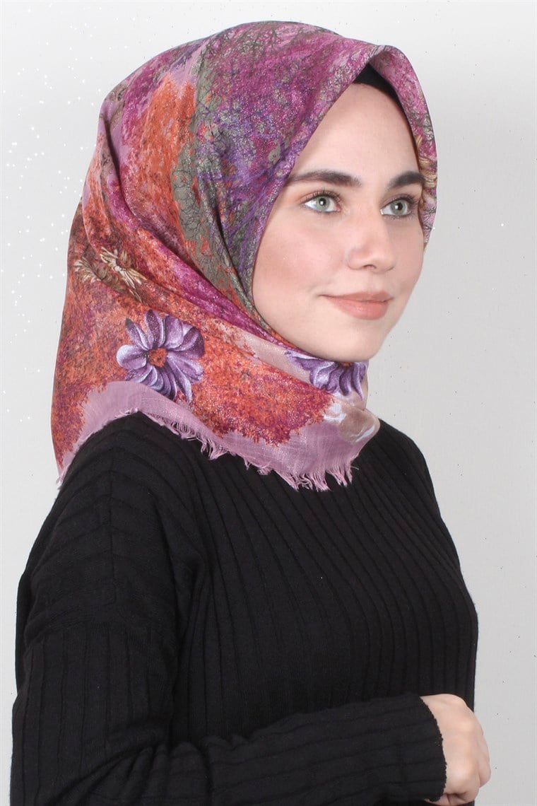 Fileli Coton Eşarp 1670-6