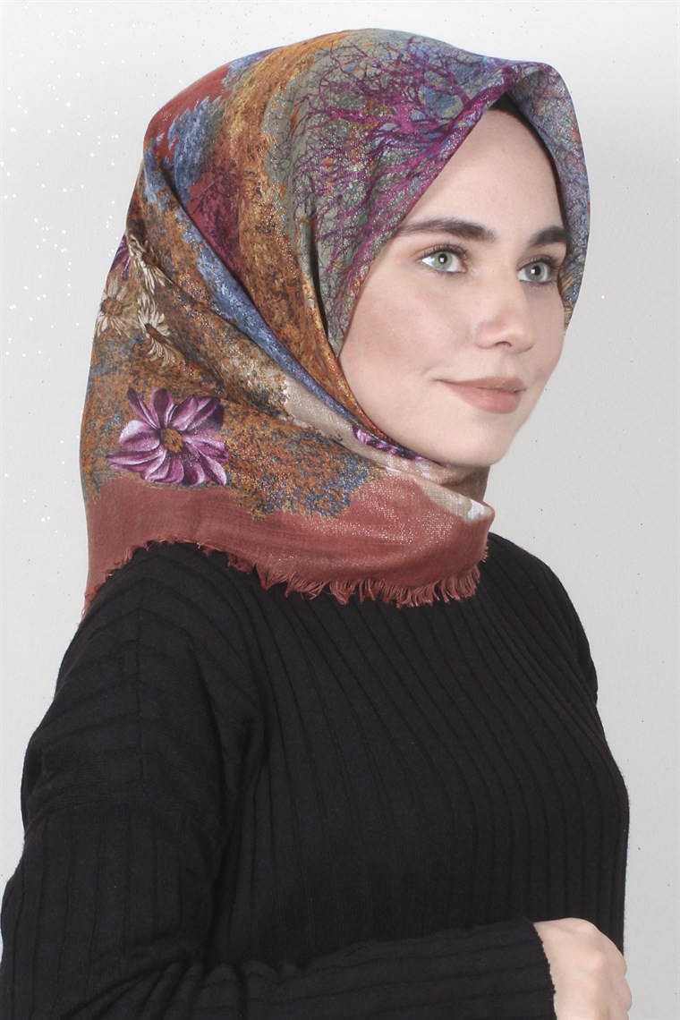 Fileli Coton Eşarp 1670-9