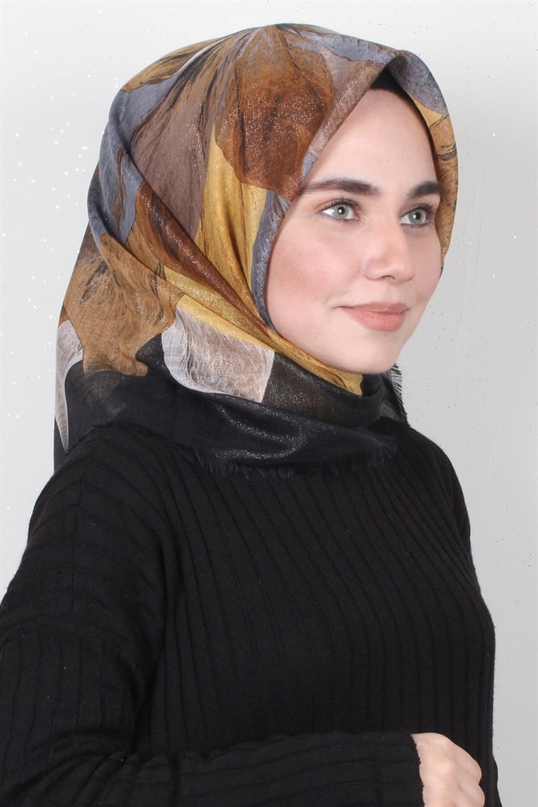 Fileli Coton Eşarp 1671-11