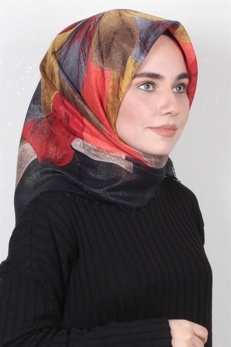 Fileli Coton Eşarp 1671-13