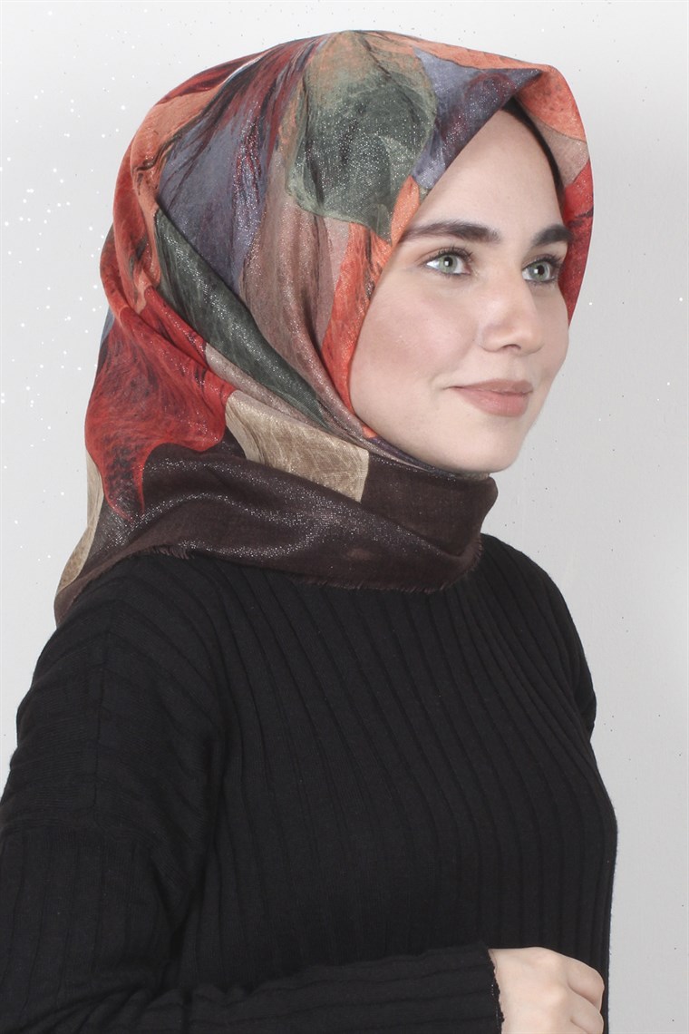 Fileli Coton Eşarp 1671-15