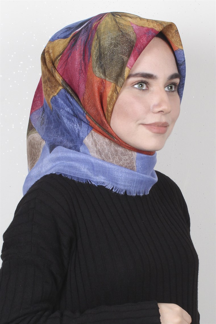 Fileli Coton Eşarp 1671-19