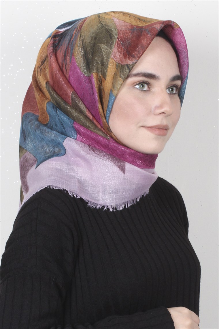 Fileli Coton Eşarp 1671-3