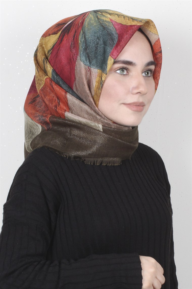 Fileli Coton Eşarp 1671-6