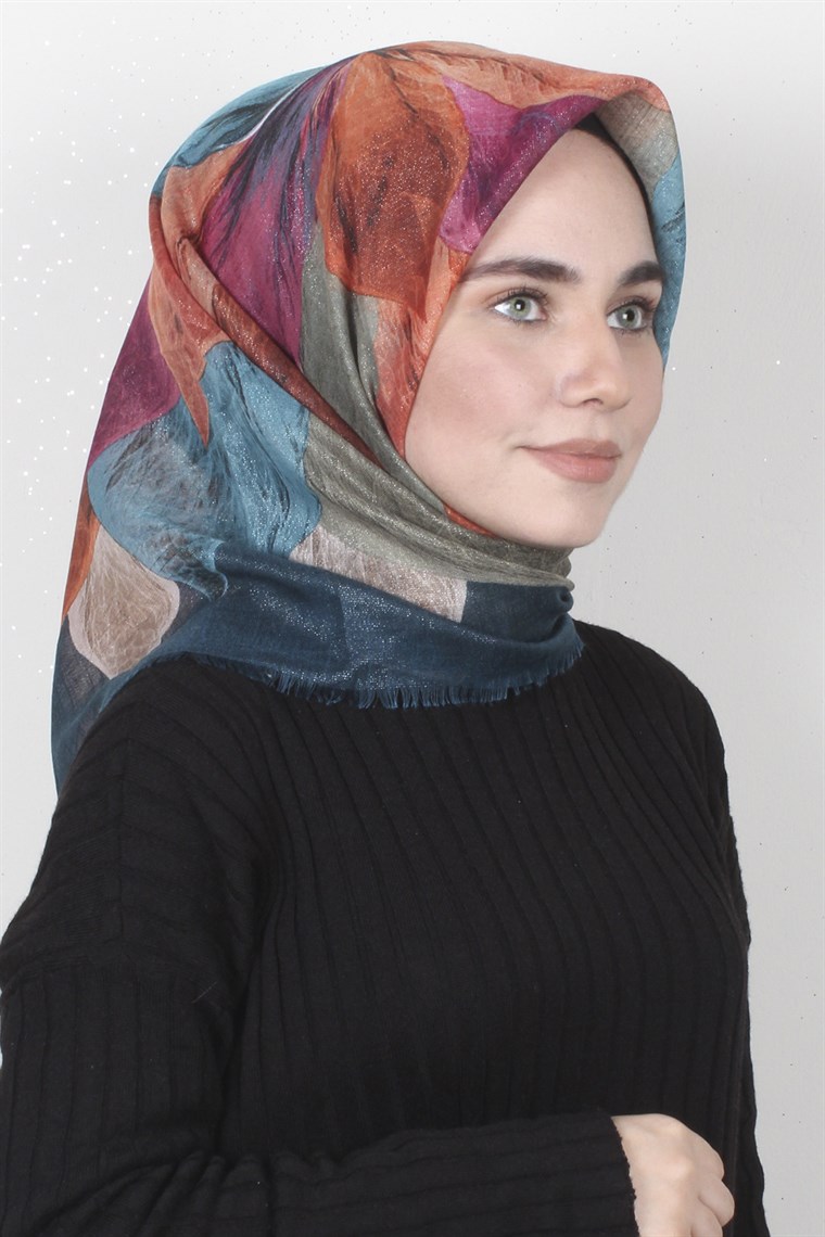 Fileli Coton Eşarp 1671-7