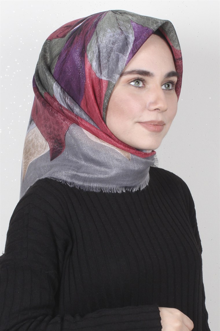 Fileli Coton Eşarp 1671-8