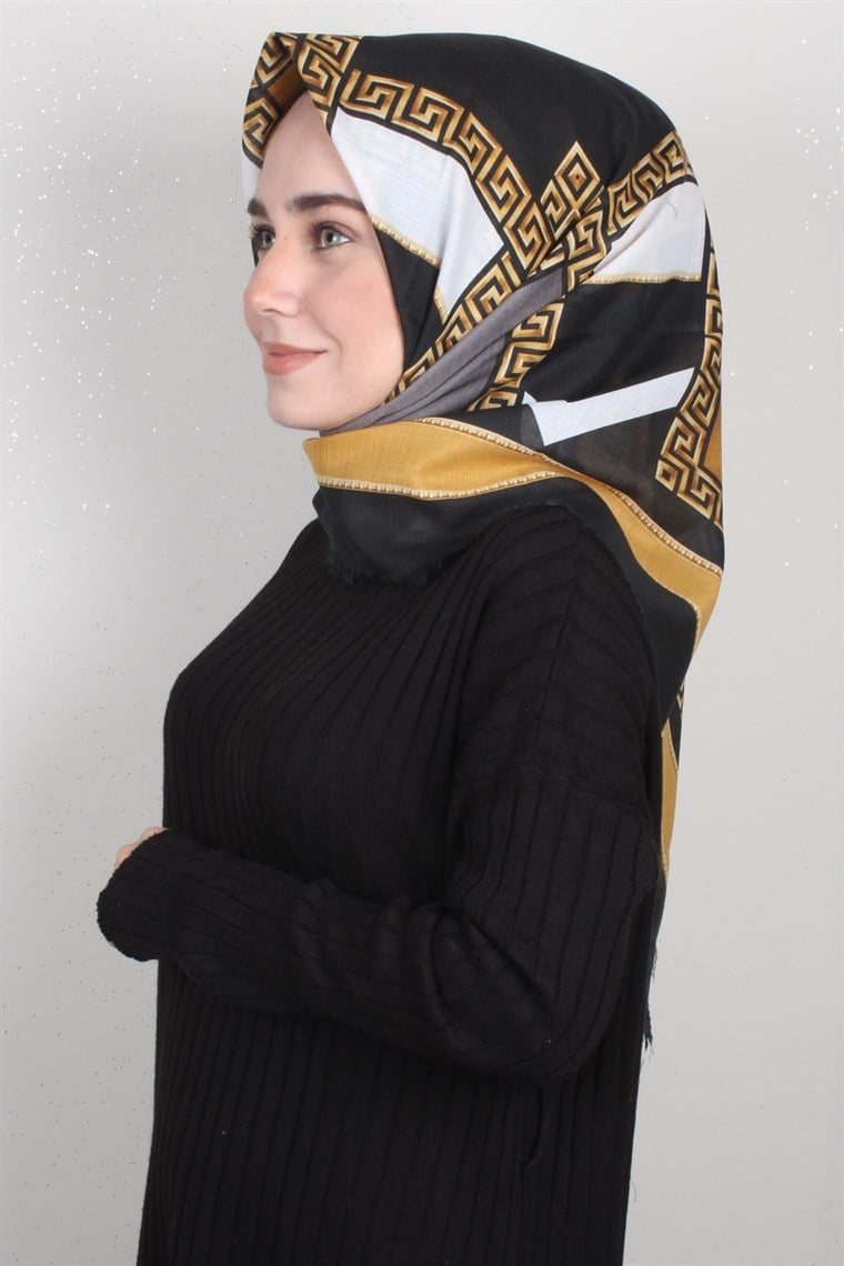 Fileli Coton Eşarp 1697-11