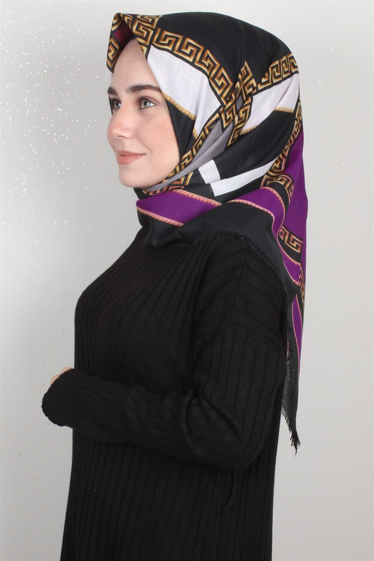 Fileli Coton Eşarp 1697-12