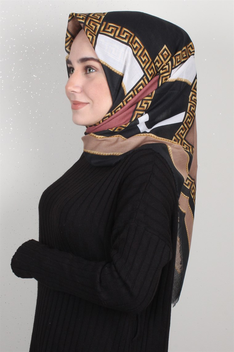 Fileli Coton Eşarp 1697-14