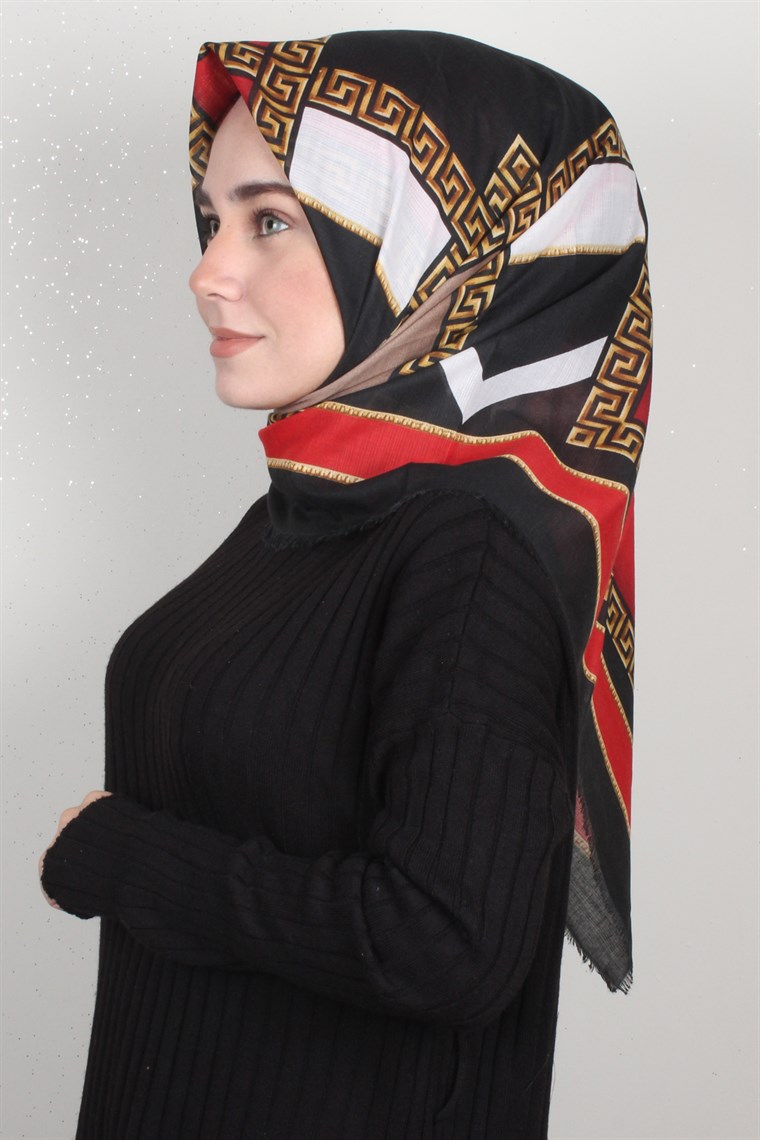 Fileli Coton Eşarp 1697-9