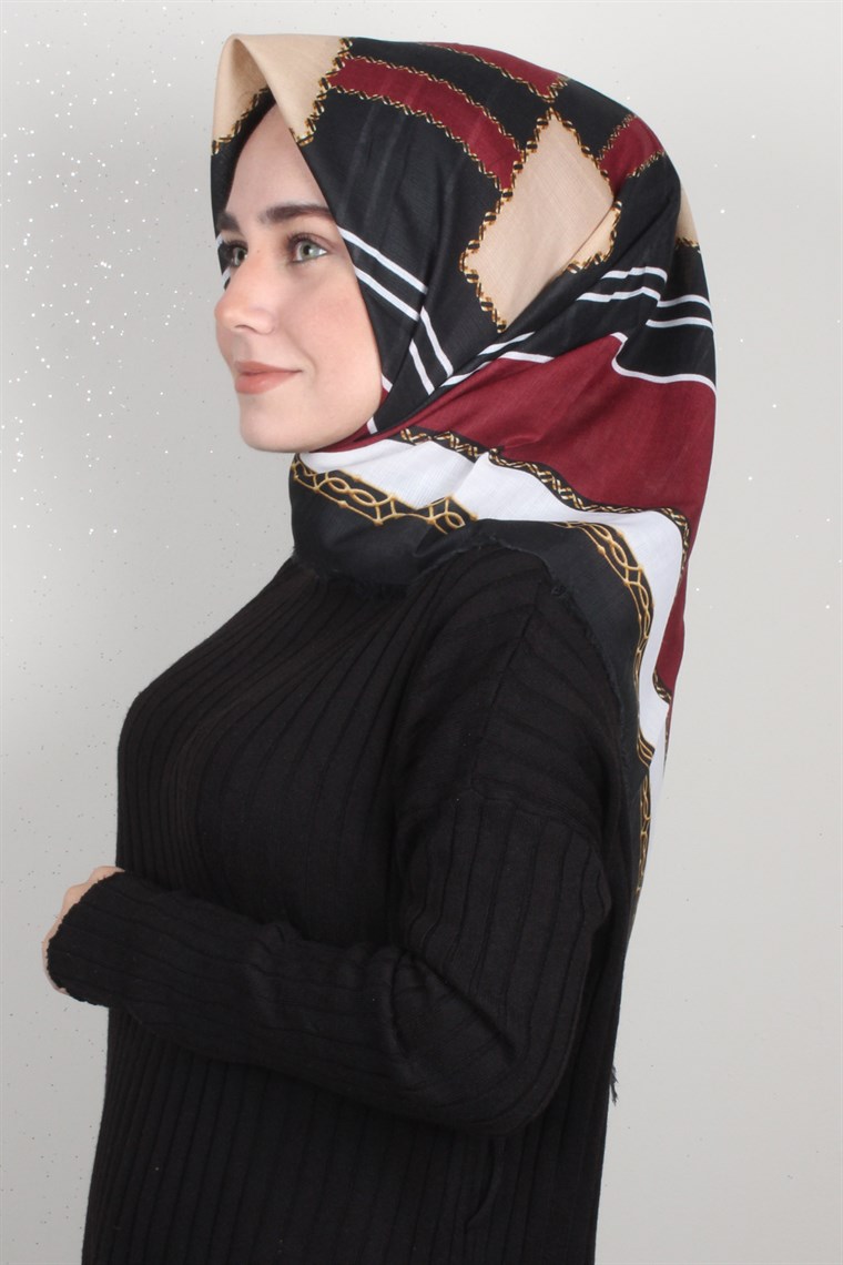 Fileli Coton Eşarp 1698-10